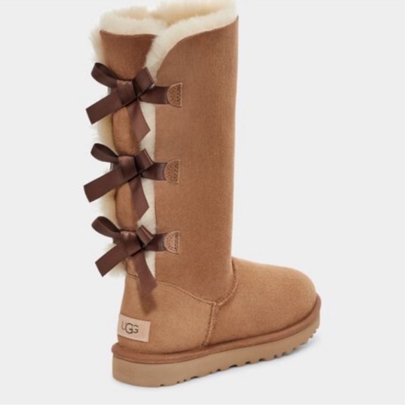 UGG Shoes - UGG Bailey Bow Women’s Tall Chestnut Winter Boot